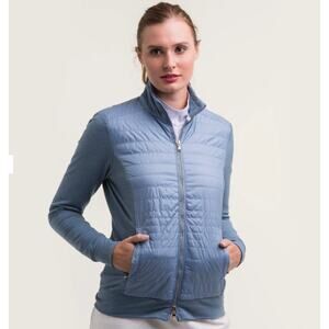 Fairway & Greene SZ XS Augusta Full Zip Quilted Golf Jacket Color: Aegean NWOT